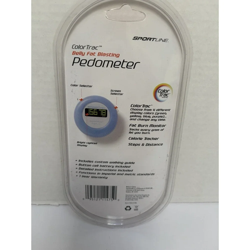 Sportline COLORTRAC Walking Pedometer NEW In Package‎ Belly Fat Blasting